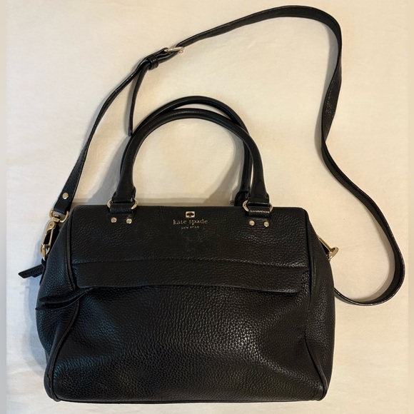 kate spade Handbags - Kate Spade Black Pebbled Leather Satchel